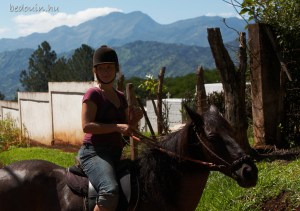 riding through the mountains