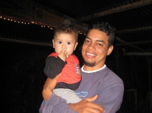 Javier, the owner of Villas Mastatal, and his son Andres.