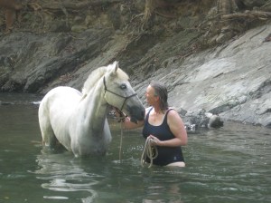 Play with your horse in the Rio Candalaria